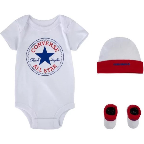 Ensemble barboteuse, bonnet et chaussons bébé Converse CHN Classic CTP (x3)