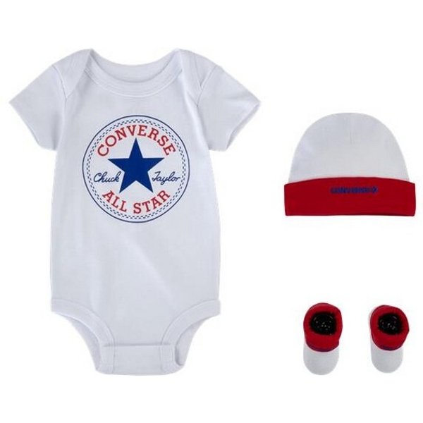 Set Mütze + Body + Babys chuhe für Jungen Converse Classic CTP