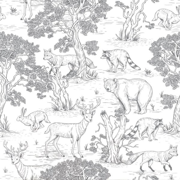 Babytapete Dekornik Animals White-image