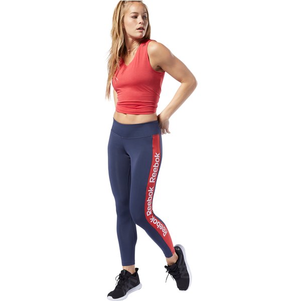 Leggings Damen Reebok Linear Logo Essentials