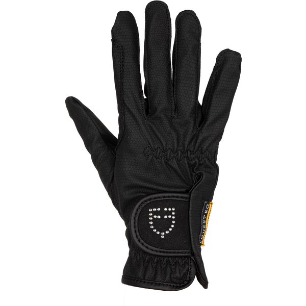 Gants D'éQuitation Avec Logo Pailleté Femme Equestro D-image
