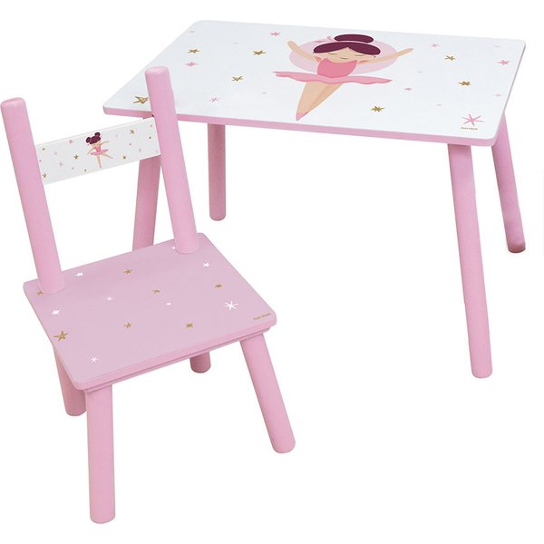 Table D'activitéS + 1 Chaise Fille Fun House Ballerine-image