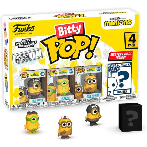 Figurine Bitty Pop Minions Series 1 Funko Blister 4 (X4)-image