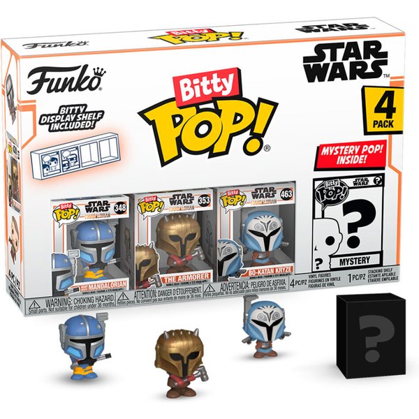 Figurine Bitty Pop Star Wars Mandalorian Heavy Mandalorian Funko Blister 4 (X4)-image