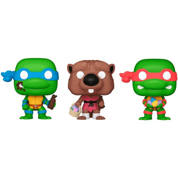 Figurine Funko Carrot Pocket Pop Blister Ninja Turtles Splinter Leonardo Raphael (X3)-image