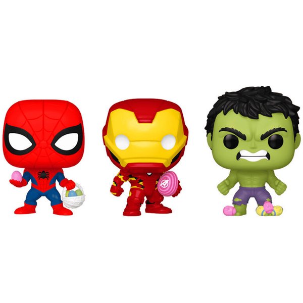 Figurine Funko Carrot Pocket Pop Blister Marvel Spiderman Hulk Iron Man (X3)-image