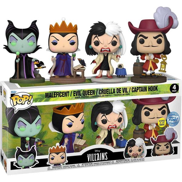 Figurine Funko Disney Villains Movies Vinyl Villains (X4)-image