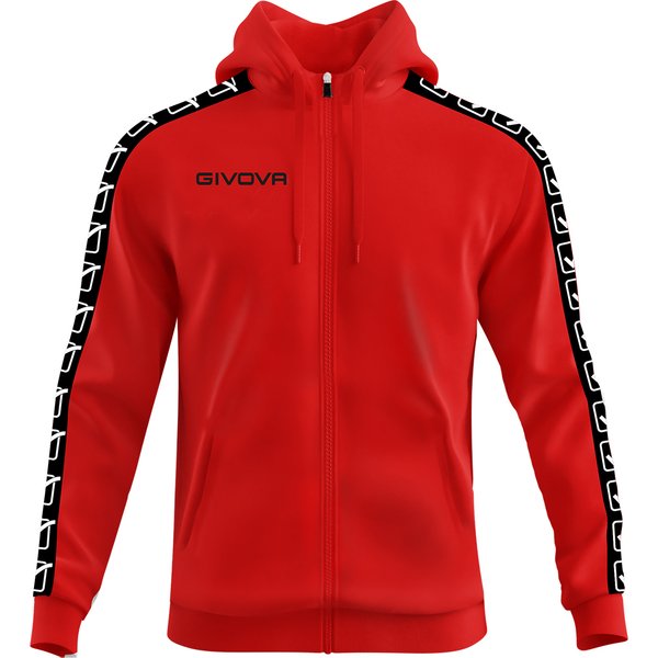 Sweatshirt mit Kapuze Streifen Full Zip Givova