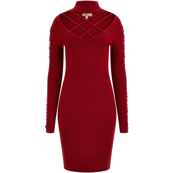 Kleid FüR Frauen Mit Langen ÄRmeln Und Hohem Kragen Guess Dylan-image