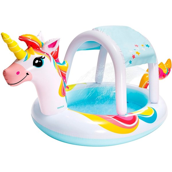 Aufblasbarer Pool Mit Dusche Und Einhorn-Markise Intex-image