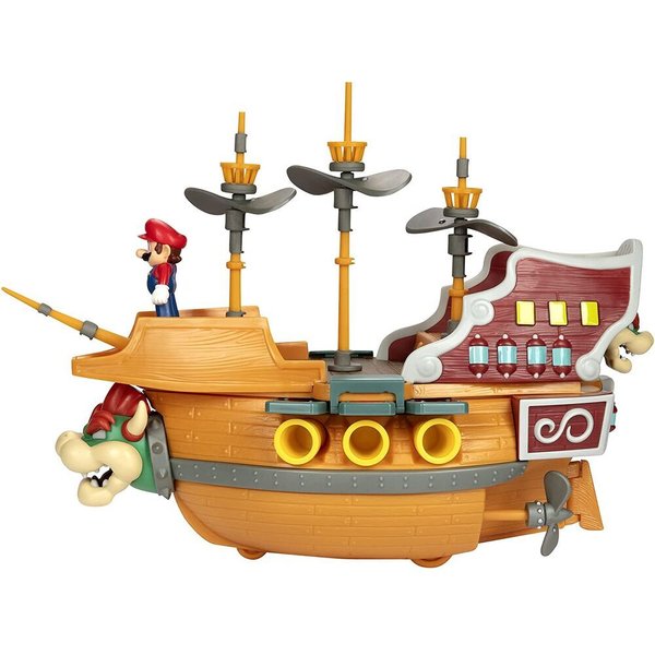 Figurine De Collection Jakks Pacific Nintendo Super Mario Deluxe Aeronave Bowser-image