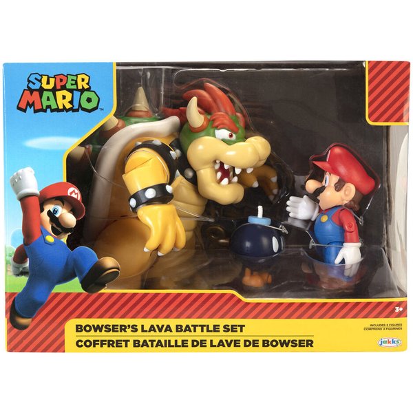 Figurine De Collection Jakks Pacific Nintendo Super Mario Bowser Vs Super Mario-image