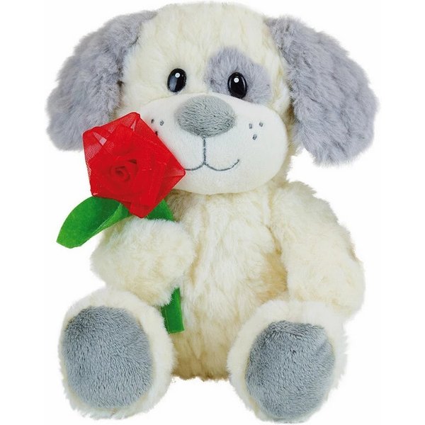 Peluche Avec Fleur Jemini Valentin Chien-image