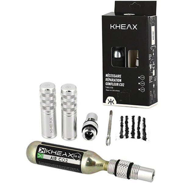Kit De RéParation Necessaire Tubeless Alu Avec Embout Cartouche Kheax CO2 16GR-image