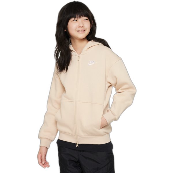 Sweatshirt Zippé Fille Nike Club Fleece Oversized Lbr-image