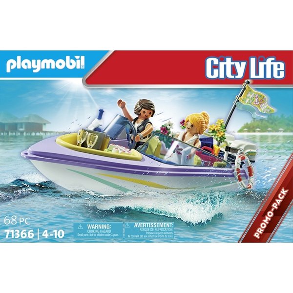 Jeux De Voiture Maries Et Bateau Playmobil-image
