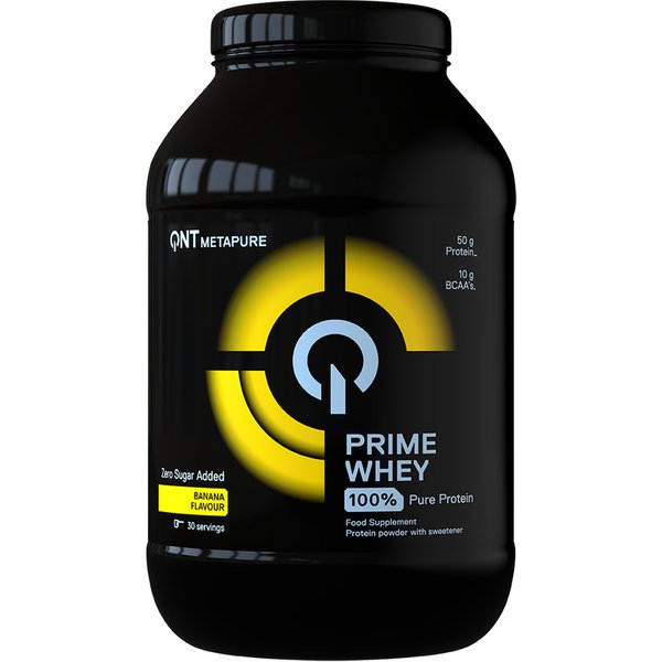 Eiwitmix 100% van wei-isolaat en -concentraat Banaan QNT Prime Whey 908 g