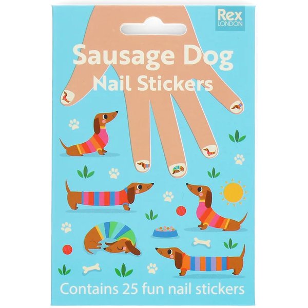 Autocollants Ongles Chien Saucisse Enfant Rex London (X30)-image