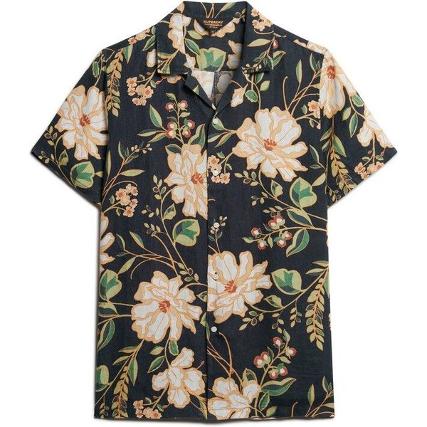 Leinenhemd Mit Offenen Kragen Und Print Superdry-image