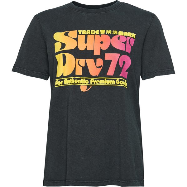 T-Shirt Mit 70Er-Jahre-Muster Frau Superdry Retro Font-image