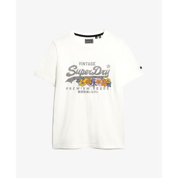 T-Shirt Superdry Vintage Logo Premium Goods Floral-image