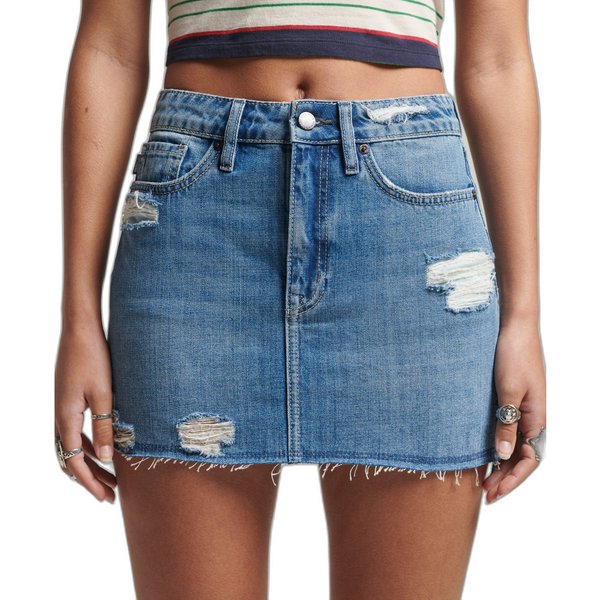 Minirock Jeans Frau Superdry Vintage-image