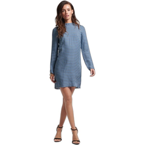Kleid Langarm, Kurz, Bedruckt, Frau Superdry-image