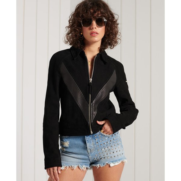Lederjacke Frau Superdry Gig-image