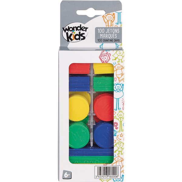 Jeux éDucatifs BoîTe De 100 Jetons Marques Wonderkids-image