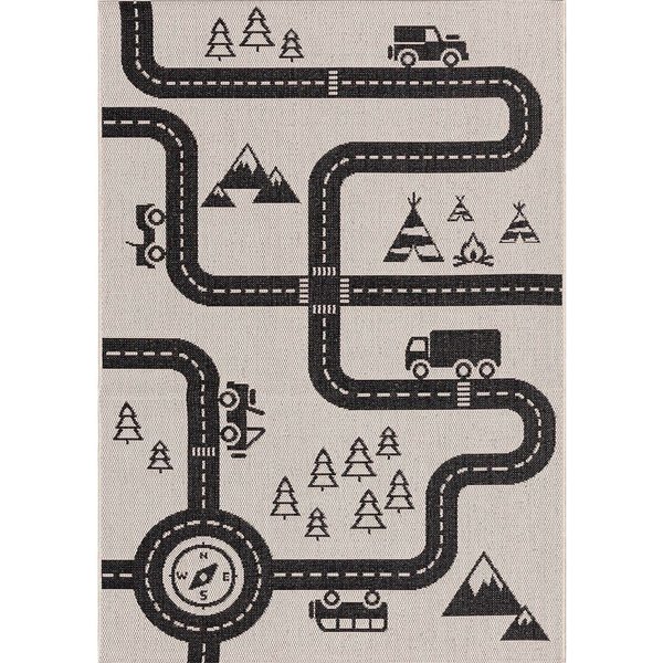 Tapis Chambre D'enfant Yellow Tipi Car Road-image