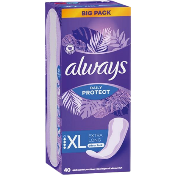 Always Daily Protect XL Extra Long Let Parfumerede Trusseindlæg - 40 stk.