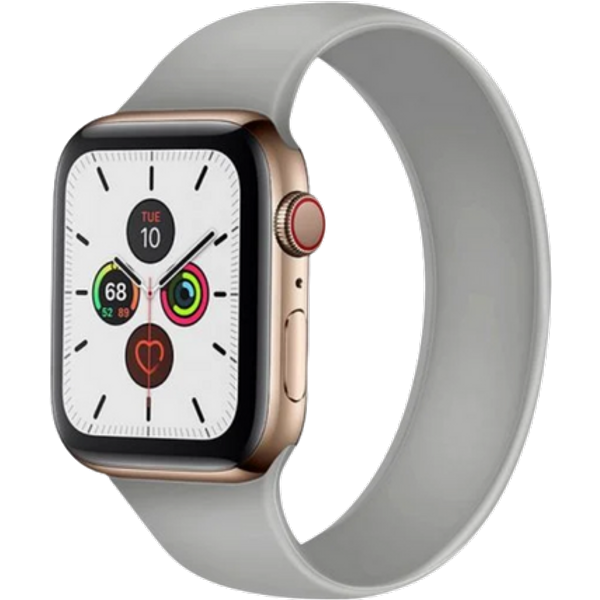 Apple Watch 42/44 mm Silikone Rem Grå
