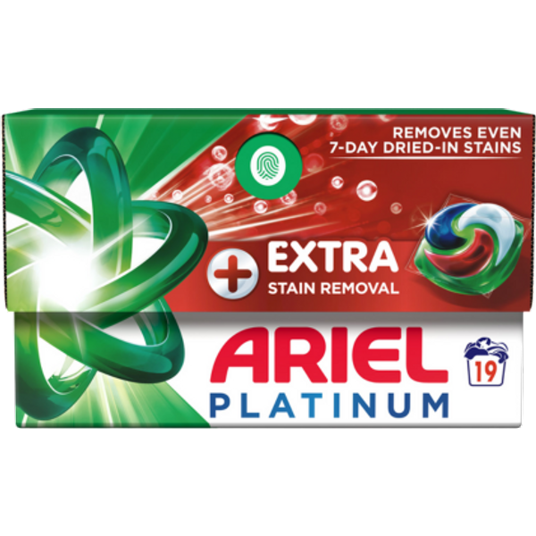 Ariel Stain Remover Platinum Washing Pods - 19 pcs
