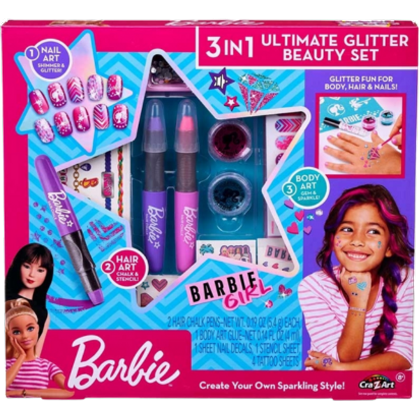 Barbie 3-in-1 Ultimate Glitter Beauty Set