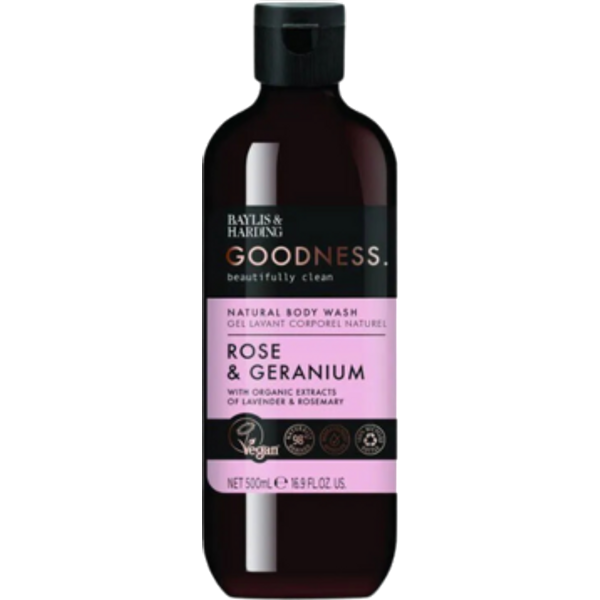 Baylis & Harding Goodness Rose & Gernaium Body Wash - 500ml