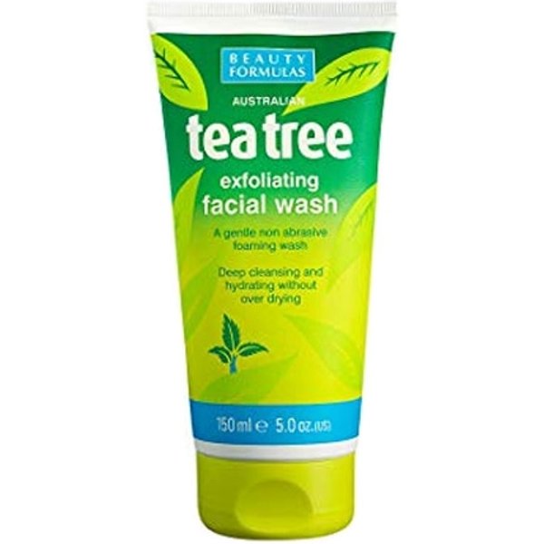 Beauty Formulas Tea Tree Exfoliating Ansigtsrens - 150 ml