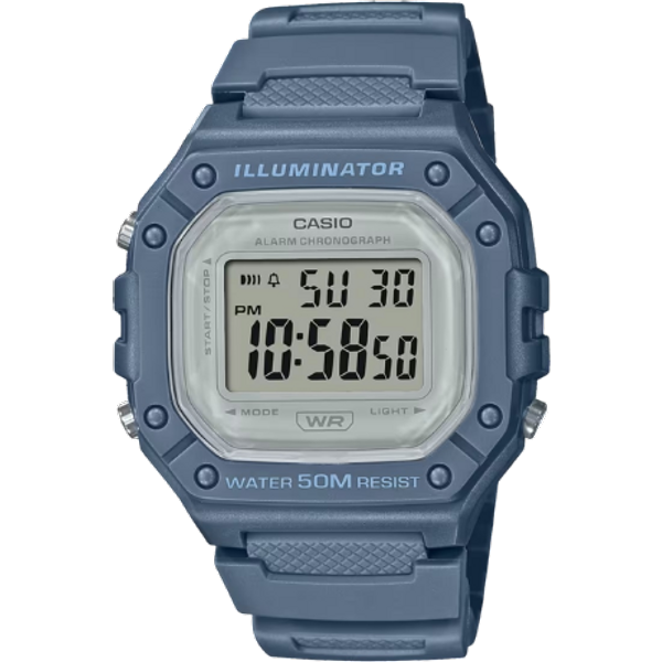 Casio W-218HC-2AVDF Illuminator Digitaal Horloge - Avio Blauw