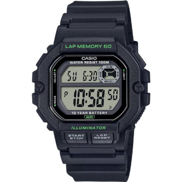 Casio WS-1400H-1AVCF Illuminator Digital Sports Watch - Black