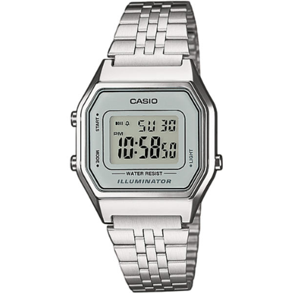 Casio Classic LA680WEA-7EF Ladies Silver Digital Watch