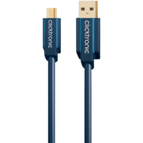 Clicktronic USB 2.0 til USB-A Mini-B - 0,5 m
