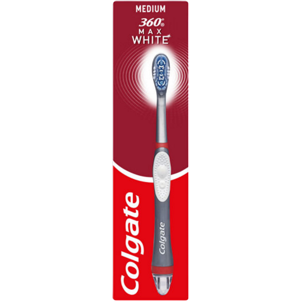 Colgate 360° Max White Medium Tandbørste