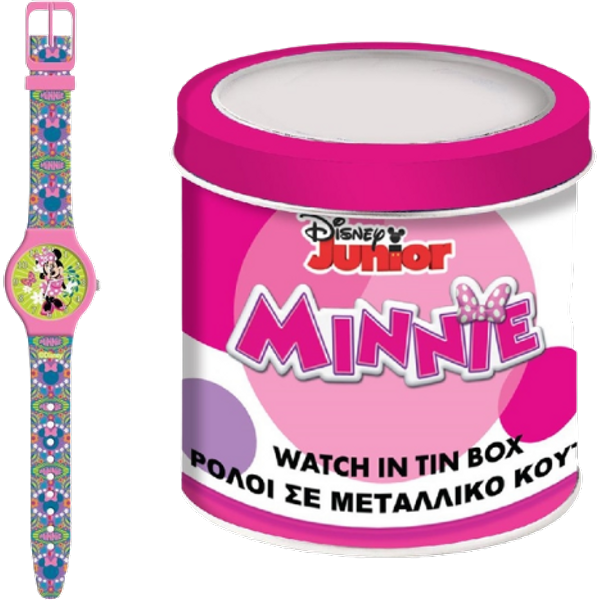 Disney Minnie Mouse Kids Analog Wrist Watch With Gift Tin - 564602
