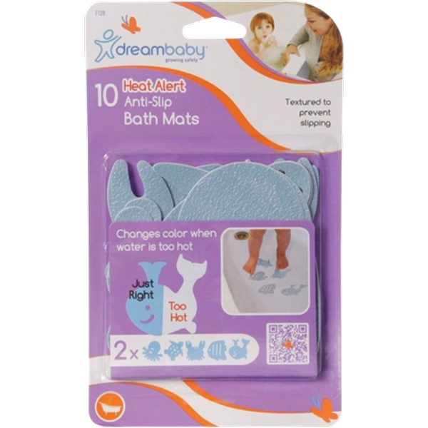 Dreambaby Heat Alert Halkfria Badmattor – 10 st