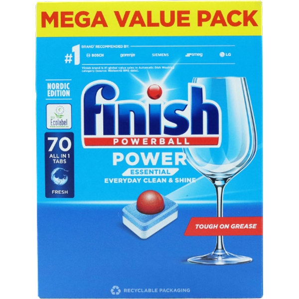 Finish Powerball All In One Regular Fresh Vaatwastabletten - 70 Pcs