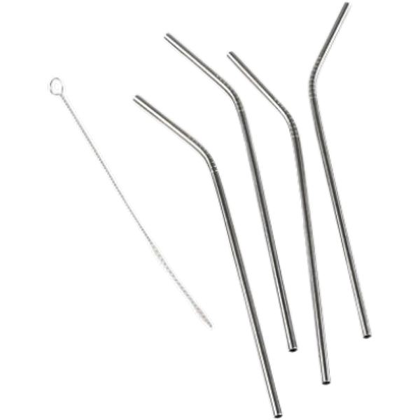 Functie metalen rietjes - 4 stuks