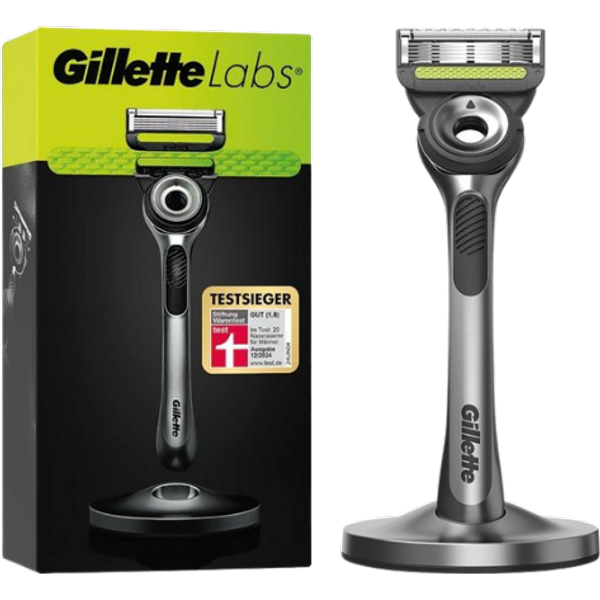Gillette Labs Men's Razor with Exfoliating Bar & Magnetic Stand