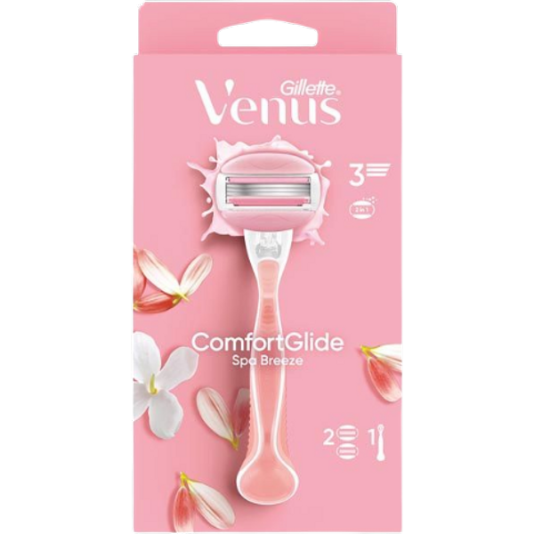 Gillette Venus ComfortGlide Spa Breeze Damrakhyvel Med 2 Rakbladsrefiller