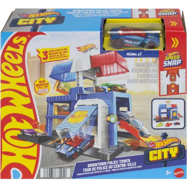 Hot Wheels City Downtown Polititårn Legesæt