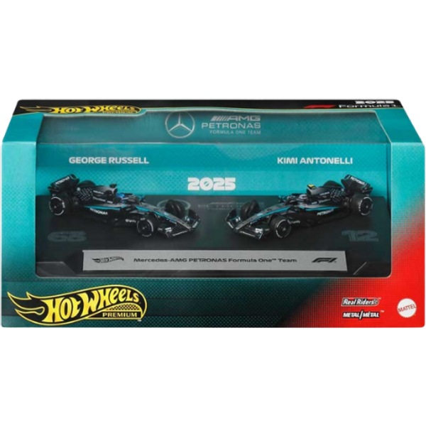 Hot Wheels Premium Formula 1 Mercedes-AMG Petronas Racerbilsset - 2 st