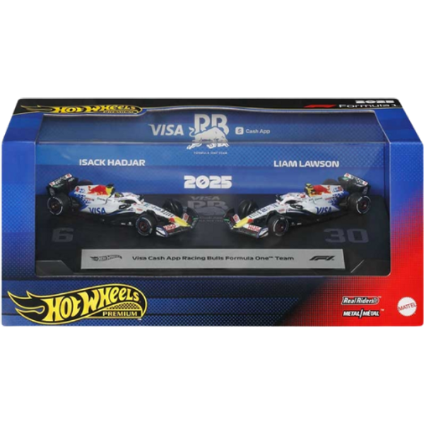 Hot Wheels Premium Formula 1 Visa Cash App Racing Bulls Raceautoset - 2 stuks